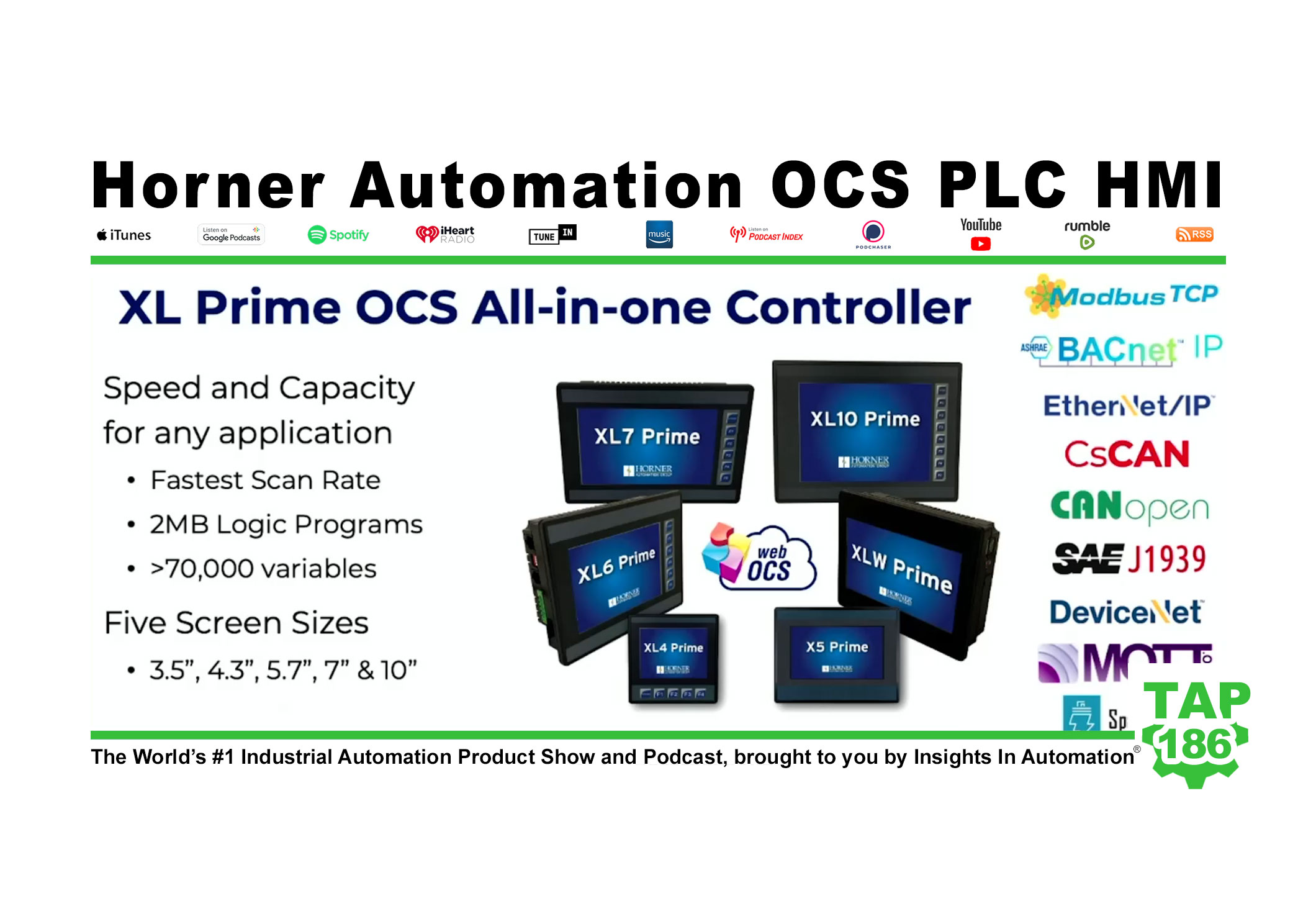 Horner Automation OCS: PLC, HMI and Distributed IO (P186)