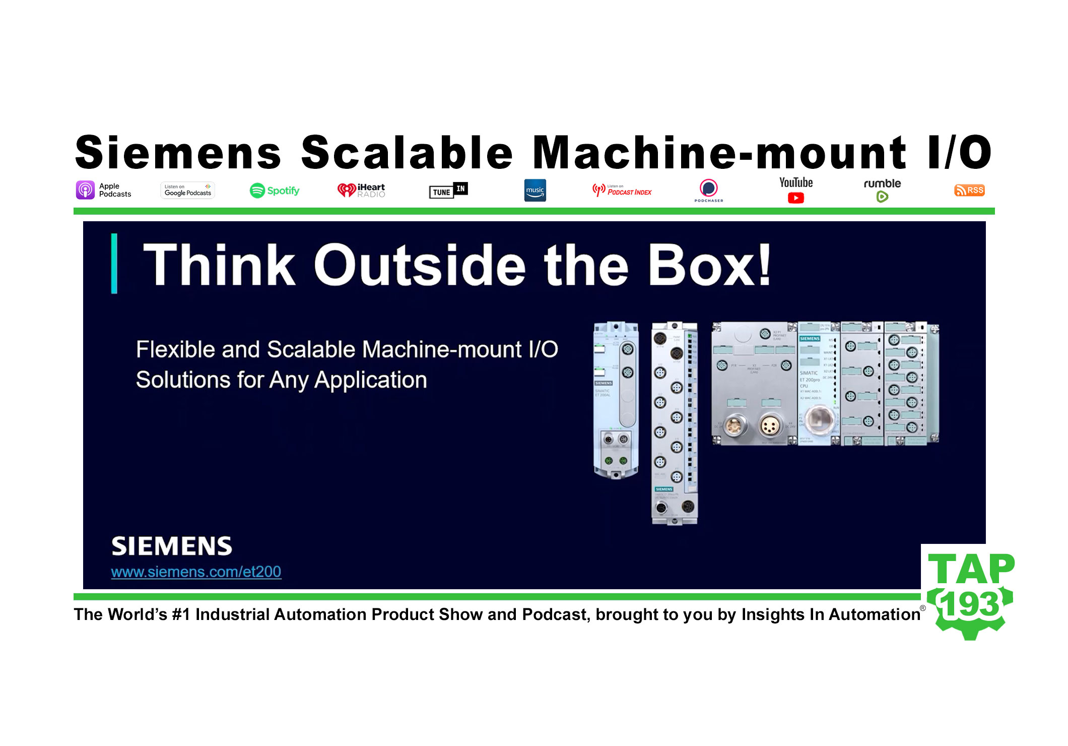 Siemens Scalable Machine-mount I/O (P193)